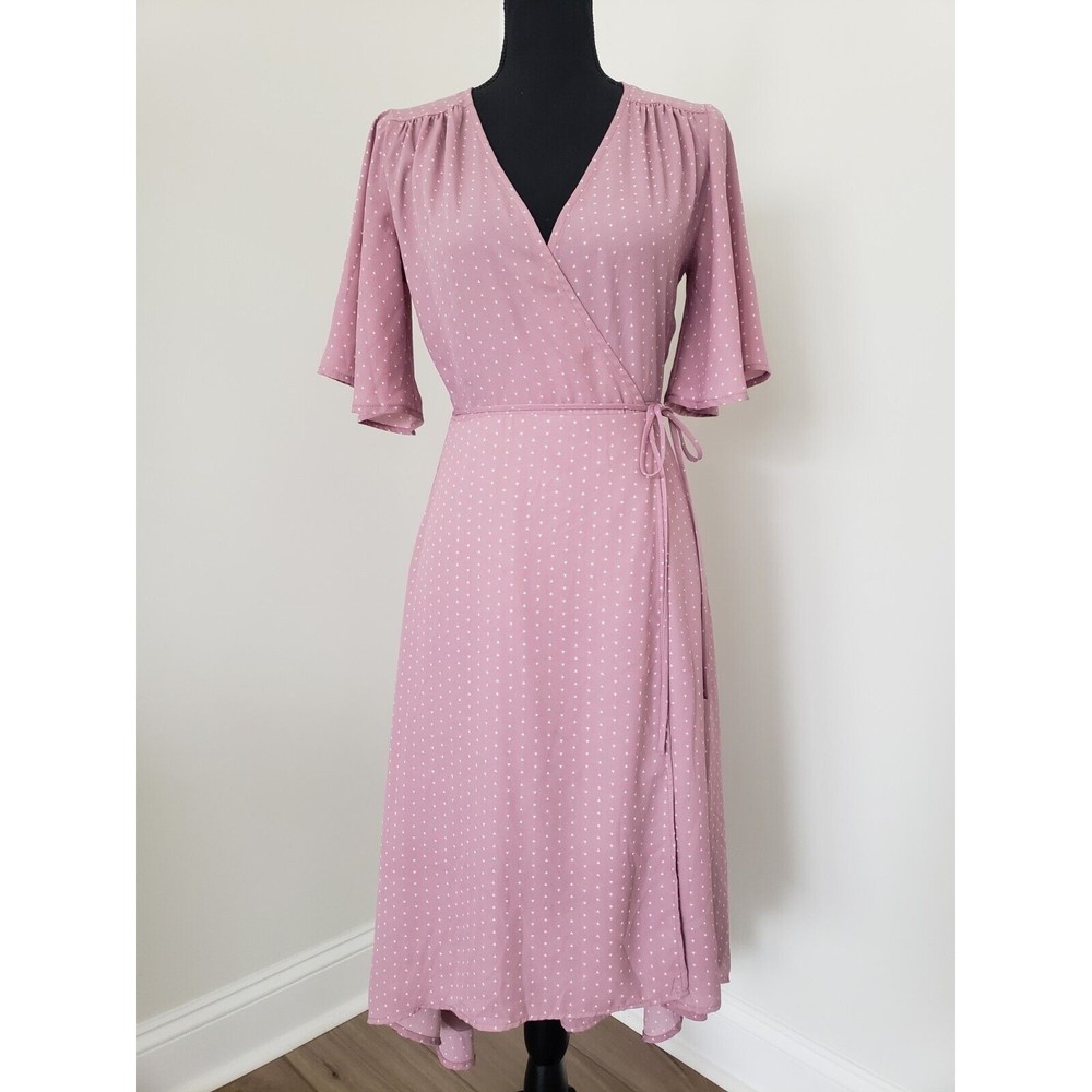 Lulus Women Dress Size XSmall Color Pink Casual Light Wrap Dress